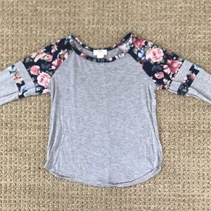 Floral Grey Long Sleeve